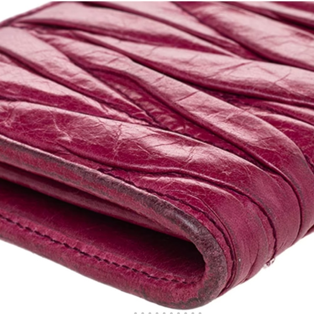 Authentic Miu Miu Burgundy Leather Wallet - Picture 9 of 10